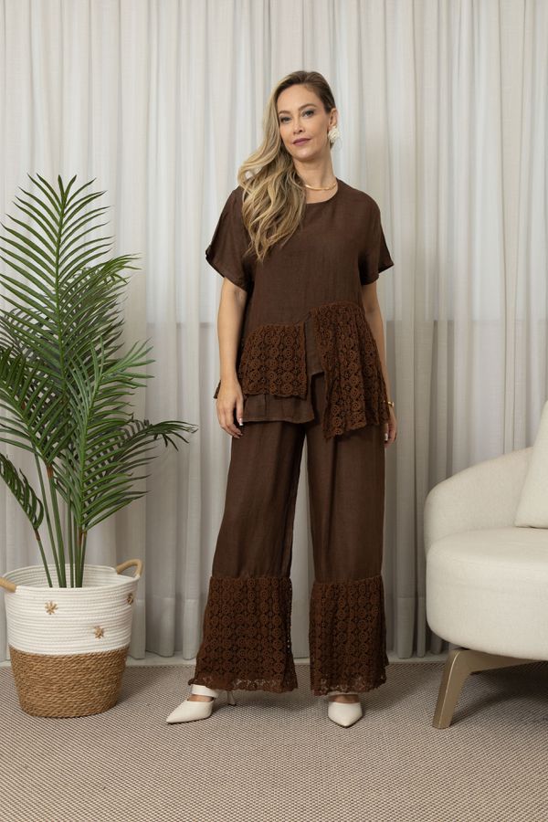 BATA VIVIANE CJ MARROM - Loja Linho Italiano