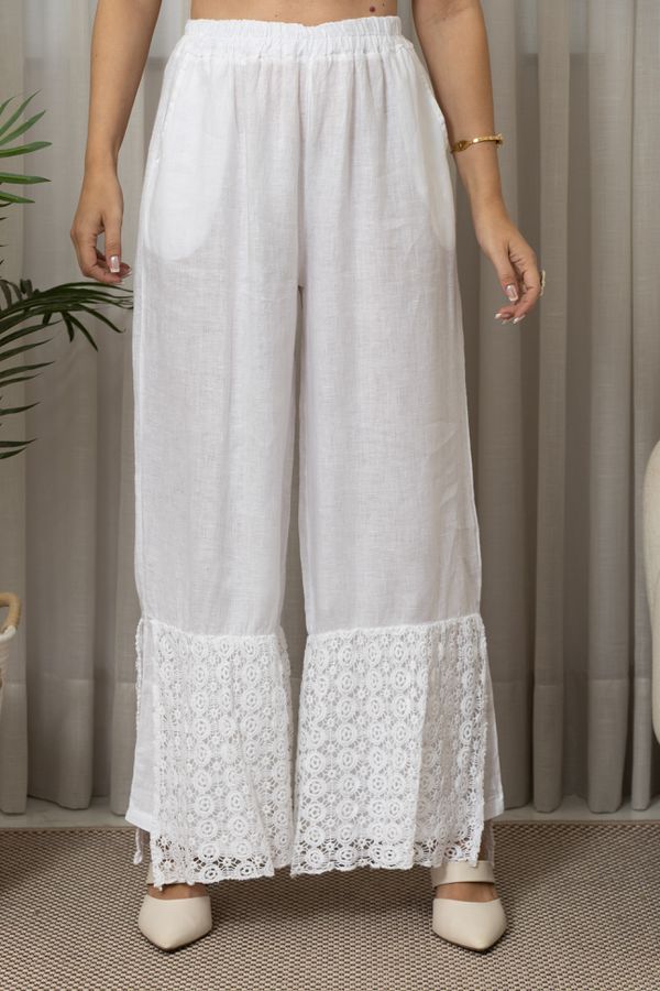 CALÇA VIVIANE CJ BRANCO - Loja Linho Italiano