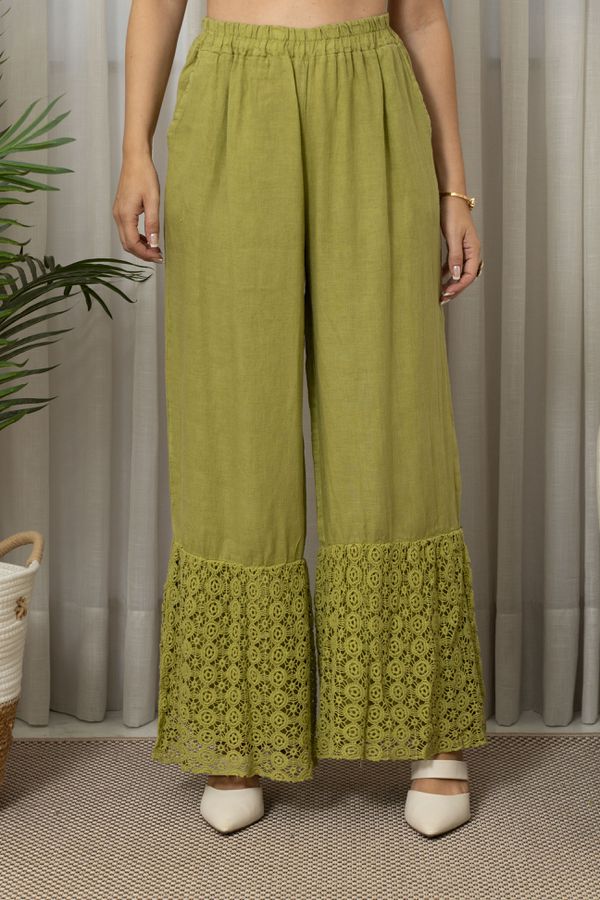 CALÇA VIVIANE CJ PISTACHE - Loja Linho Italiano