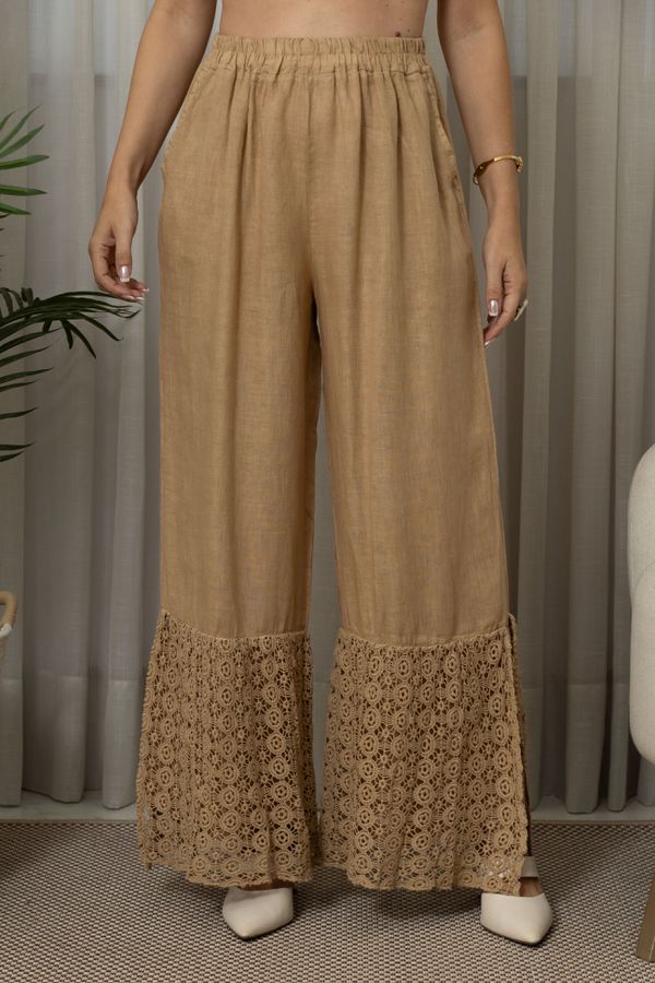 CALÇA VIVIANE CJ CARAMELO - Loja Linho Italiano