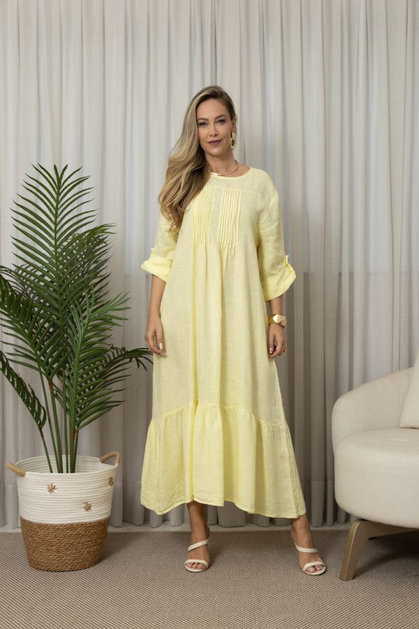 TUNICA CAROL MANTEIGA - Loja Linho Italiano