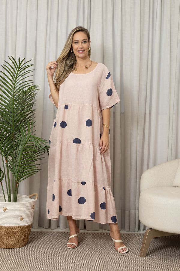 VESTIDO FABI ROSE - Loja Linho Italiano