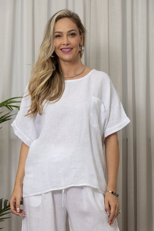 BATA LYCA CJ BRANCO - Loja Linho Italiano