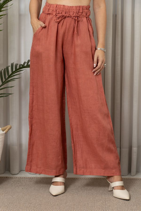 CALÇA CAITANA GOIABA - Loja Linho Italiano