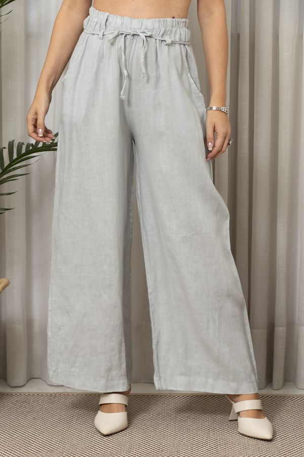 CALÇA CAITANA CINZA - Loja Linho Italiano