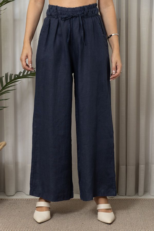 CALÇA CAITANA MARINHO - Loja Linho Italiano