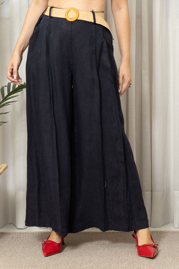 CALÇA JASMIN MARINHO - Loja Linho Italiano