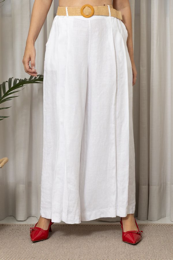 CALÇA JASMIN BRANCO - Loja Linho Italiano