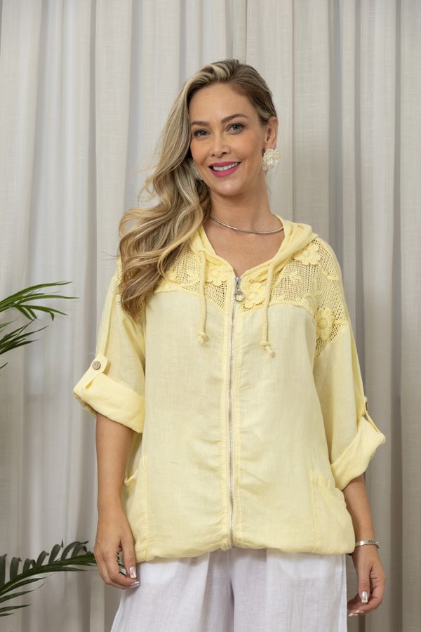 PARKA HORIZONTE MANTEIGA - Loja Linho Italiano