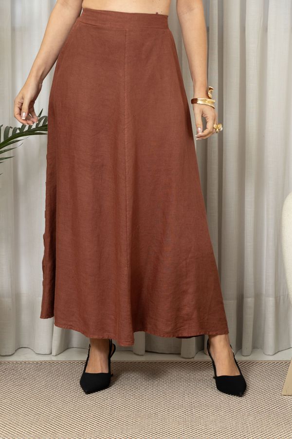 SAIA AMALIA MARROM - Loja Linho Italiano
