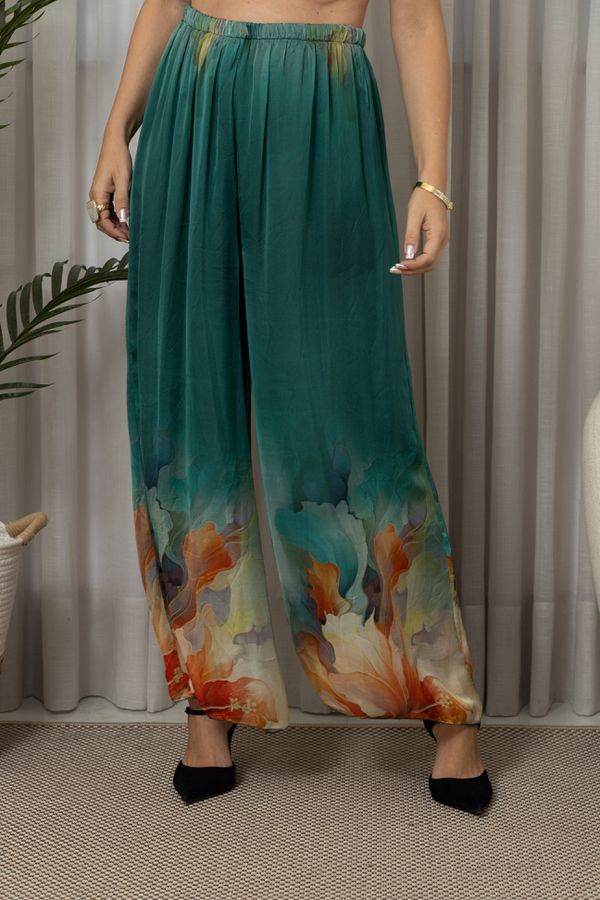 CALÇA MARINA CJ VERDE PETROLIO - Loja Linho Italiano