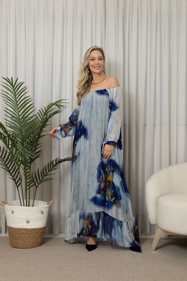 VESTIDO INES MARINHO - Loja Linho Italiano