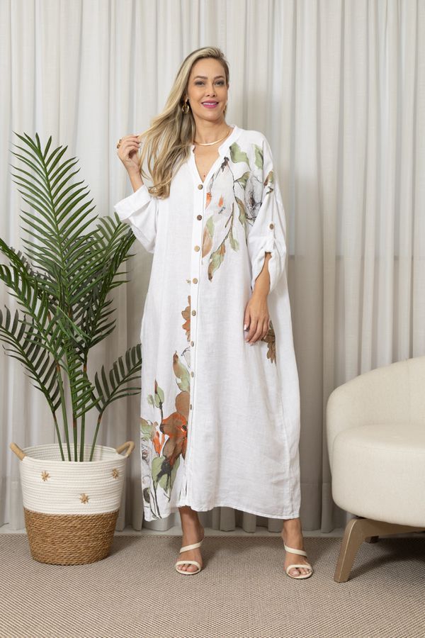 CHEMISE VALERY BRANCO - Loja Linho Italiano