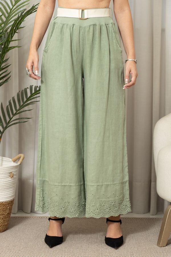 CALÇA BRENDA CJ MENTA - Loja Linho Italiano