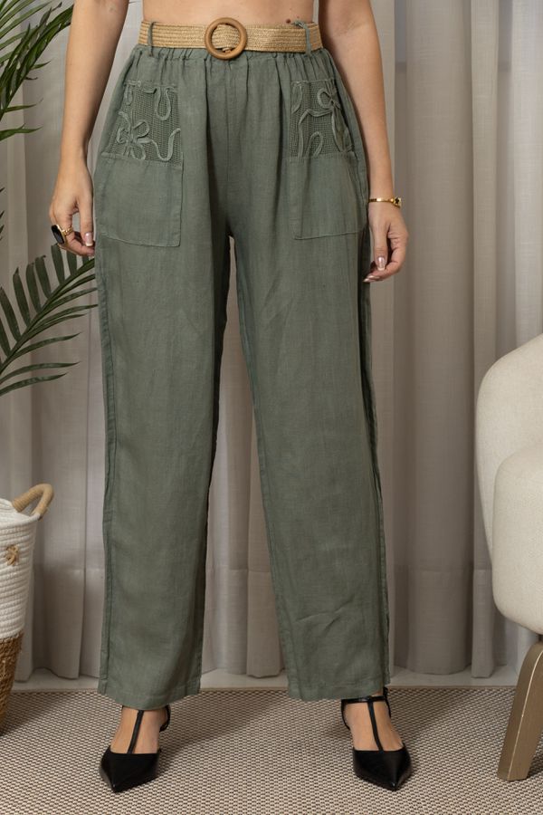 CALÇA ELIANE CJ MILITAR - Loja Linho Italiano