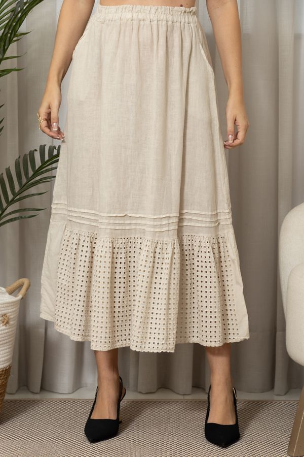 SAIA TAISA CJ BEGE - Loja Linho Italiano