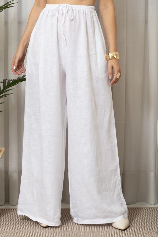 CALÇA MILENA BRANCO - Loja Linho Italiano