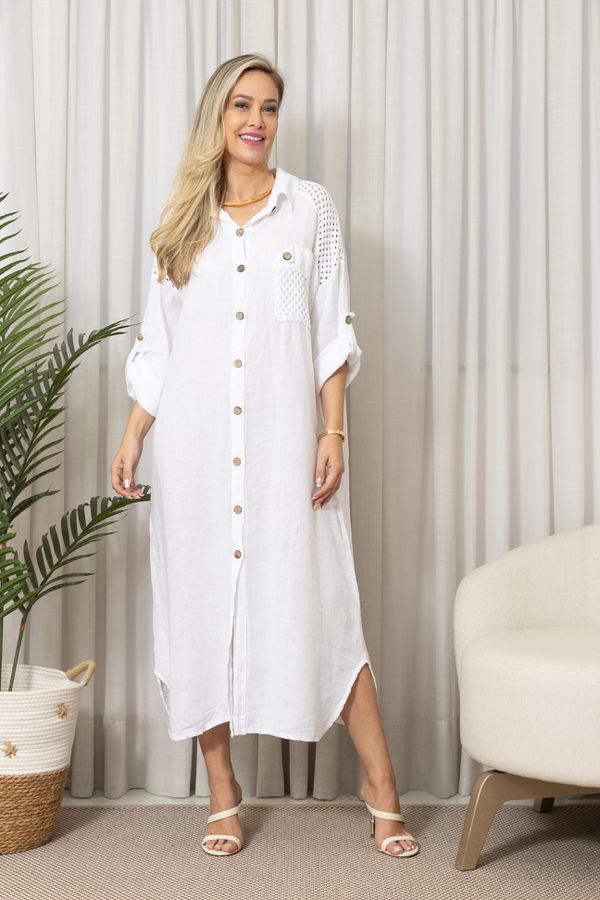 CHEMISE RITA BRANCO - Loja Linho Italiano