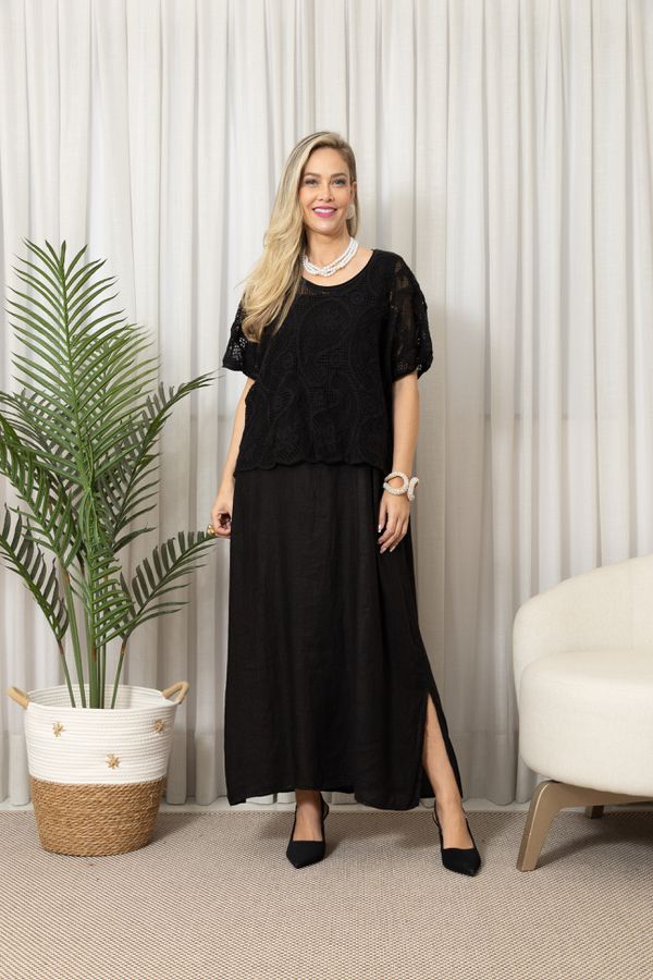 BATA LA LUNA PRETO - Loja Linho Italiano