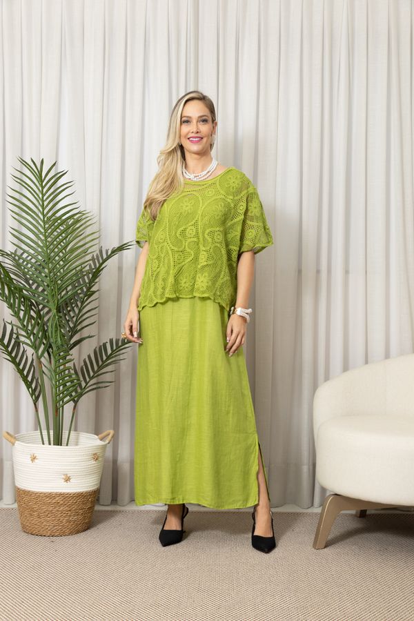 BATA LA LUNA PISTACHE - Loja Linho Italiano