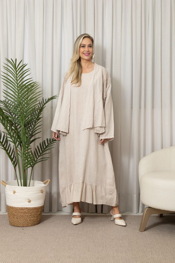 CASAQ. LIANDRA CJ BEGE - Loja Linho Italiano