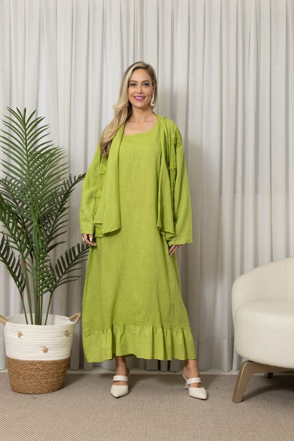 CASAQ. LIANDRA CJ PISTACHE - Loja Linho Italiano