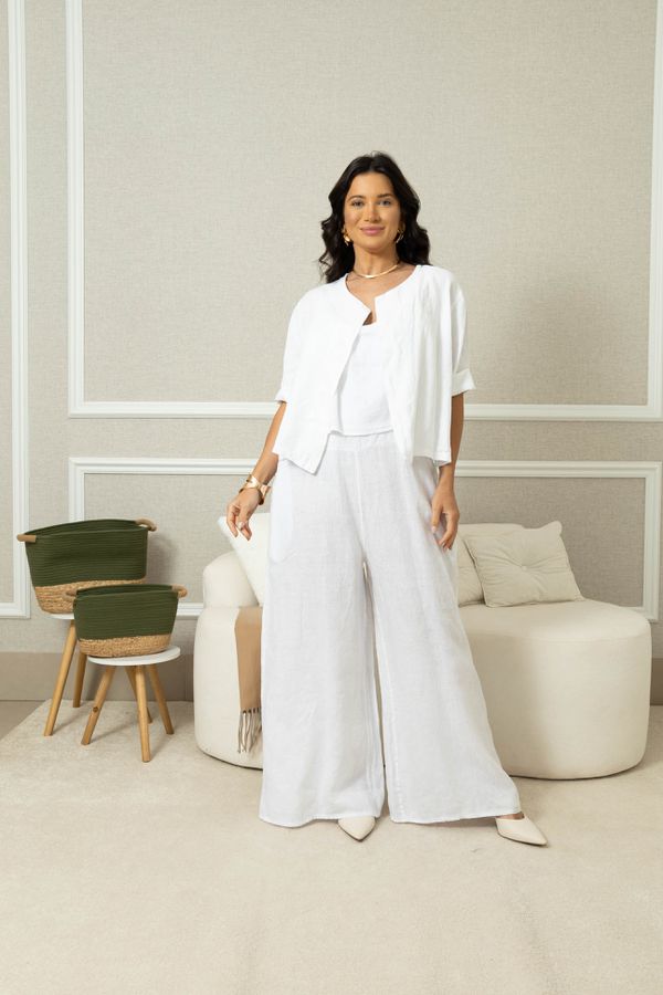 CASAQUETO ENCANTO CJ BRANCO - Loja Linho Italiano