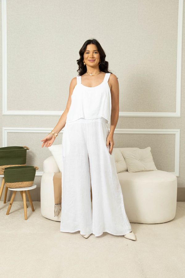 MACACÃO ENCANTO CJ BRANCO - Loja Linho Italiano