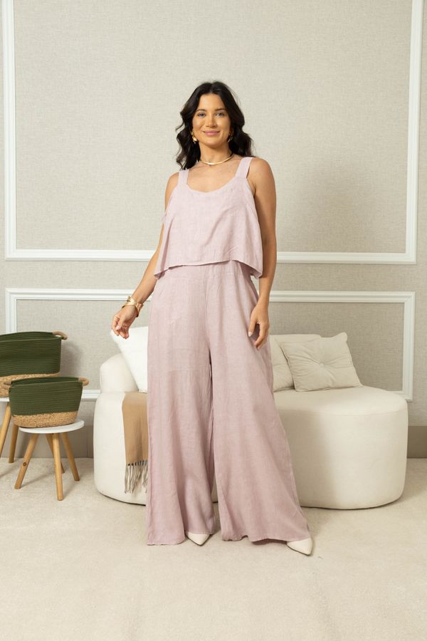 MACACÃO ENCANTO CJ ROSE - Loja Linho Italiano