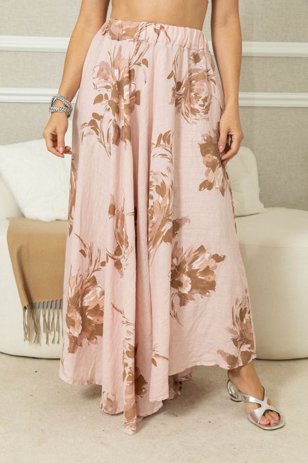 Saia Stella Linho ROSA BEBÊ - Loja Linho Italiano