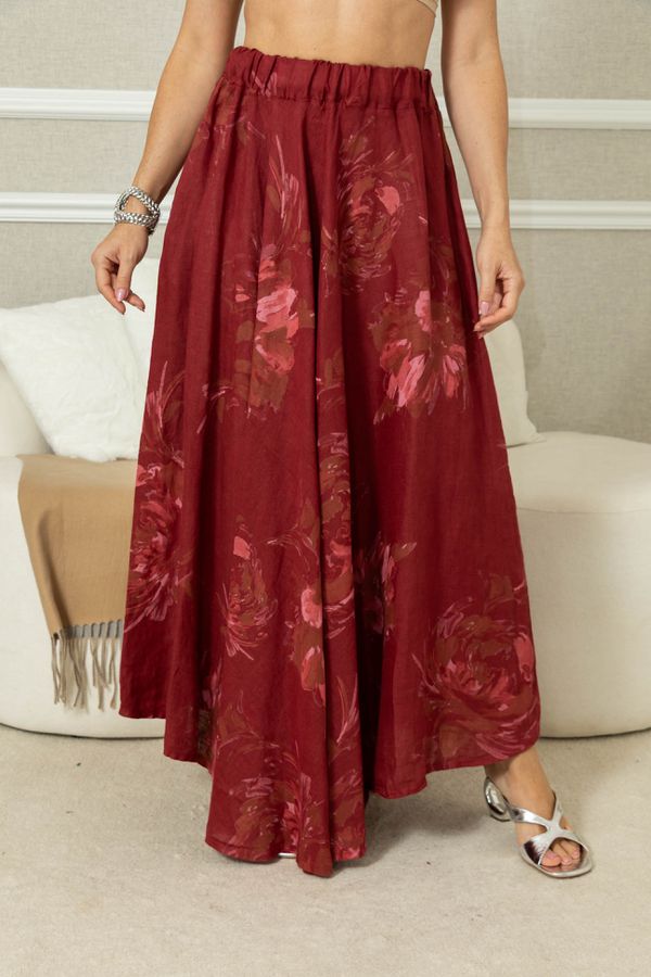 Saia Stella Linho BORDO - Loja Linho Italiano