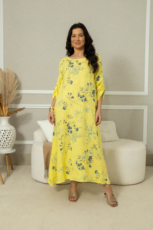 Tunica Kira Linho AMARELO - Loja Linho Italiano