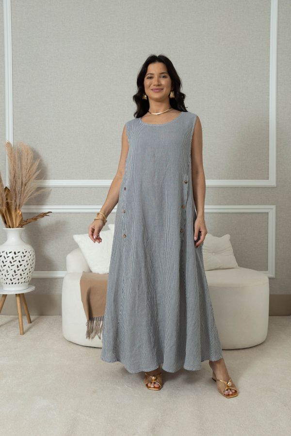 Vestido Leticia Linho BEGE - Loja Linho Italiano