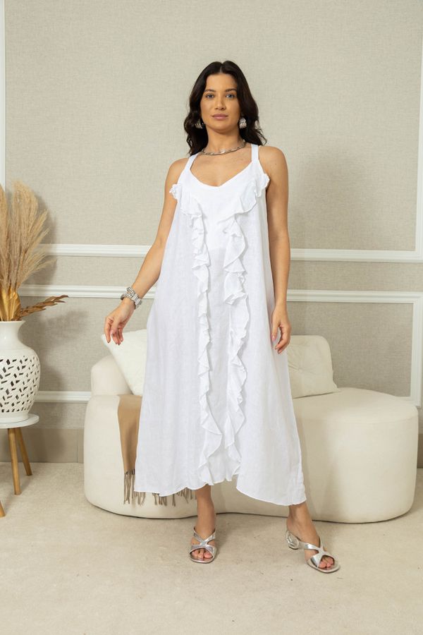 Vestido Ruth Linho BRANCO - Loja Linho Italiano