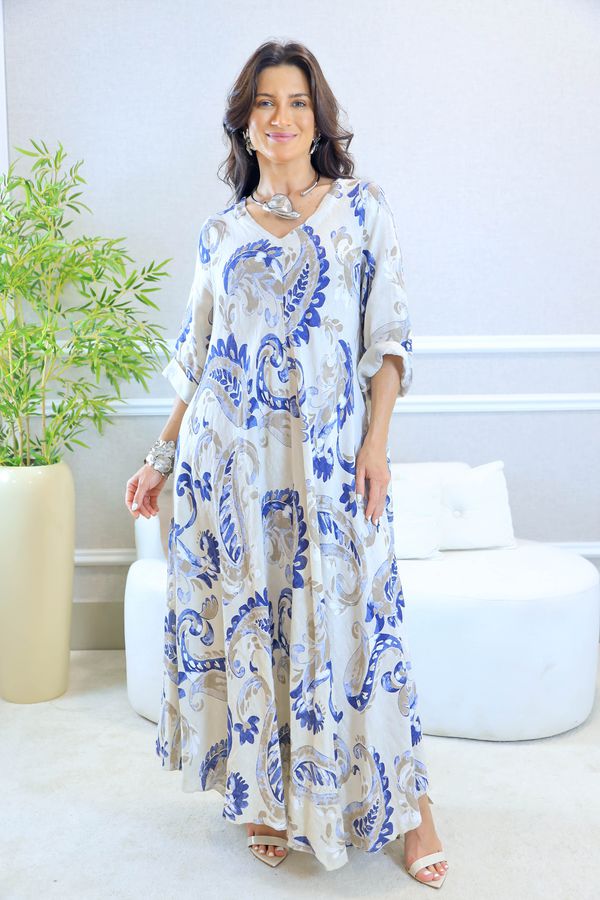 VESTIDO FELIPA BEGE - Loja Linho Italiano