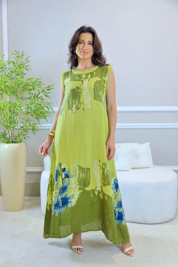 VESTIDO RAYLA PISTACHE - Loja Linho Italiano