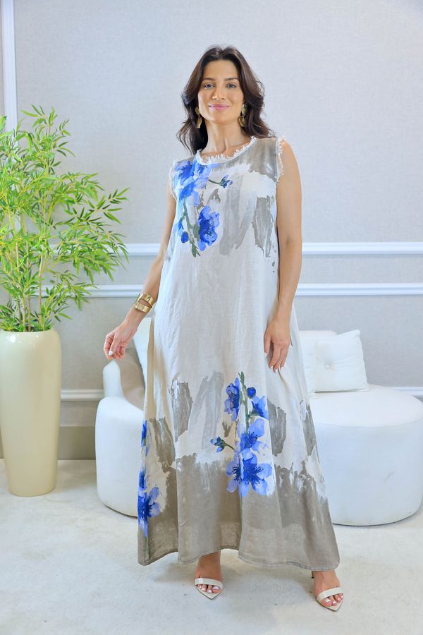 VESTIDO RAYLA BEGE - Loja Linho Italiano