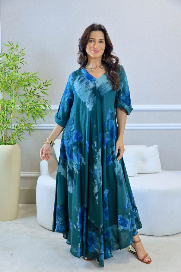 VESTIDO ORIANA VERDE GUCCI - Loja Linho Italiano