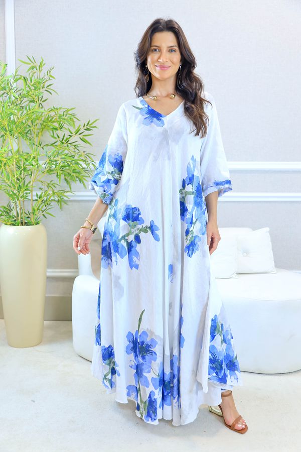 VESTIDO ORIANA BRANCO - Loja Linho Italiano