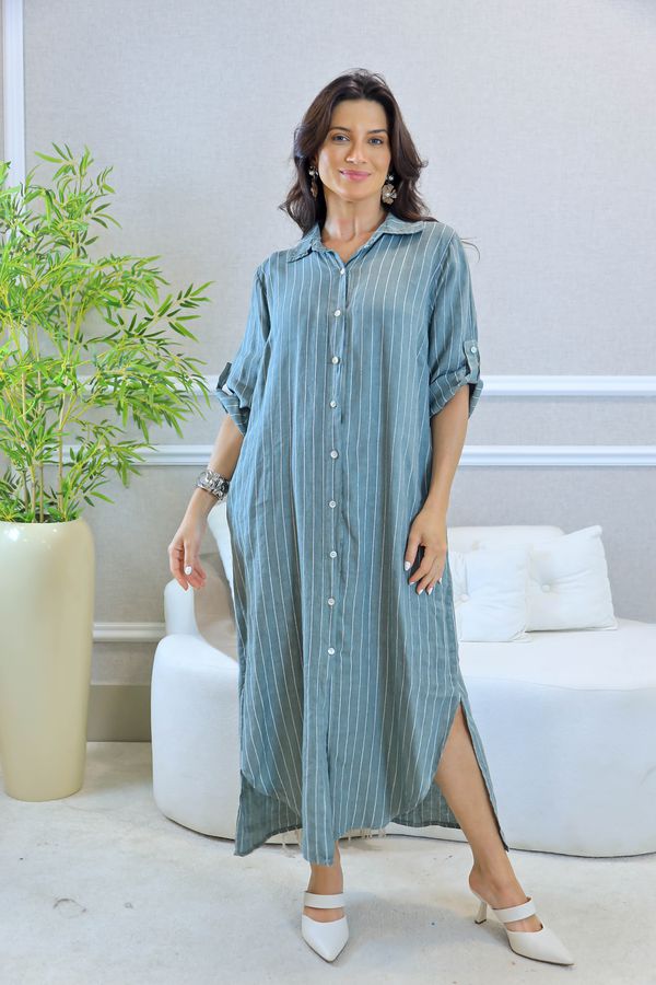 CHEMISE PATRIZIA MILITAR - Loja Linho Italiano