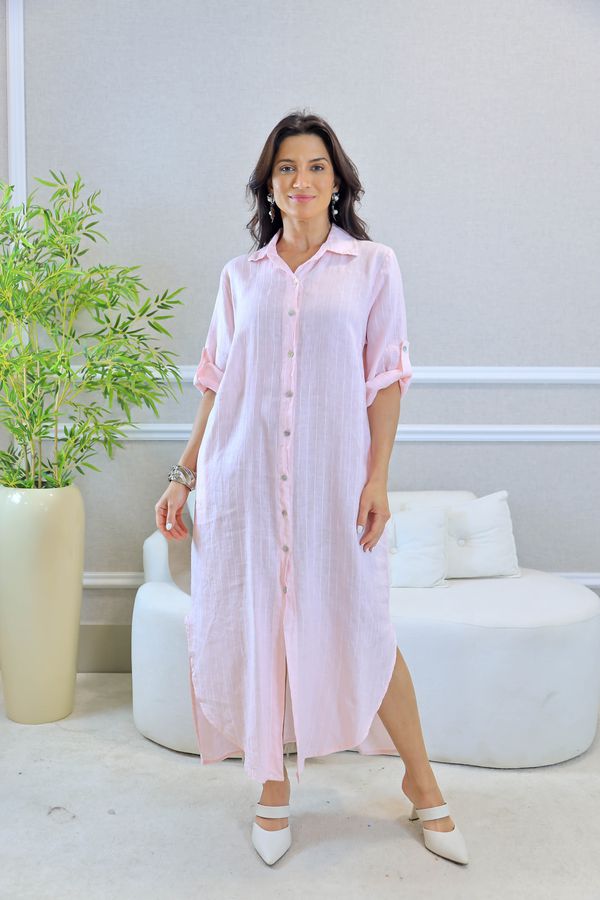 CHEMISE PATRIZIA ROSA BEBÊ - Loja Linho Italiano