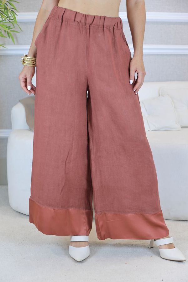 CALÇA PANTALONE RITA BORDO - Loja Linho Italiano