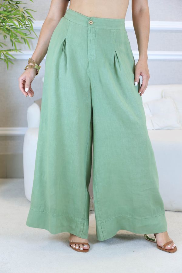 CALÇA MARIA RITA MENTA - Loja Linho Italiano