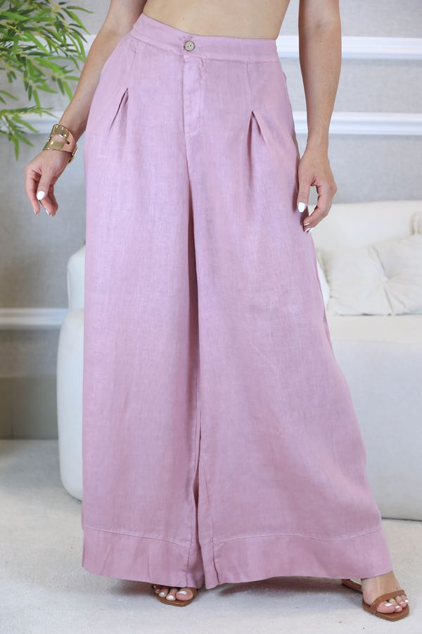 CALÇA MARIA RITA ROSE - Loja Linho Italiano