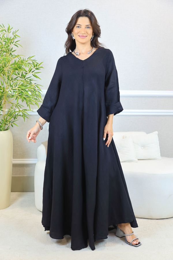 VESTIDO ANYAH PRETO - Loja Linho Italiano