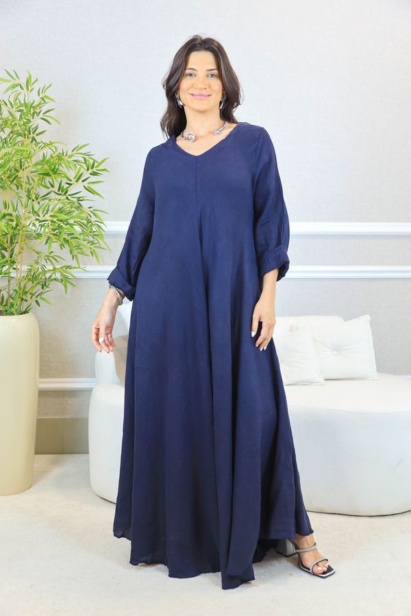 VESTIDO ANYAH MARINHO - Loja Linho Italiano