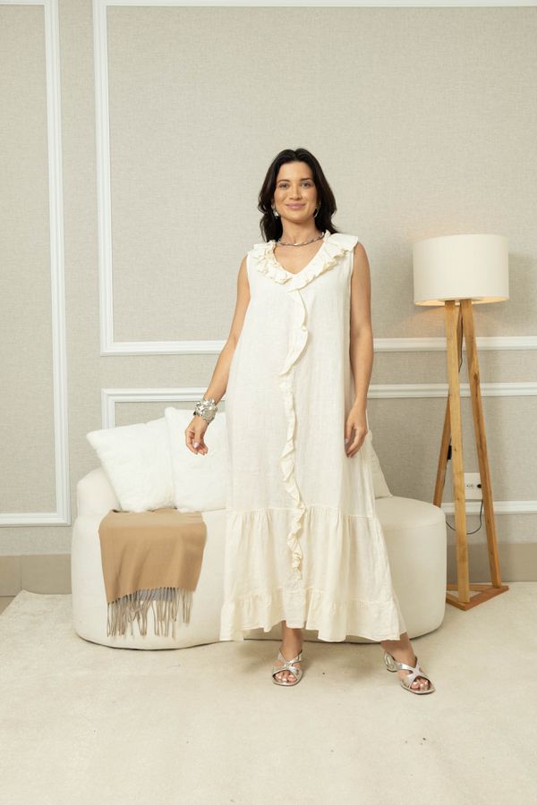 VESTIDO SOLANA OFF - Loja Linho Italiano