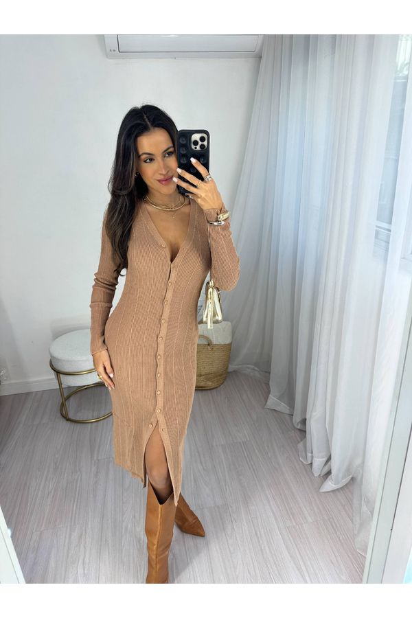 Vestido Modal Nude Amile