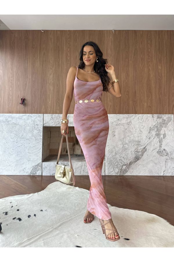 Vestido em Tule Rosa Cléo