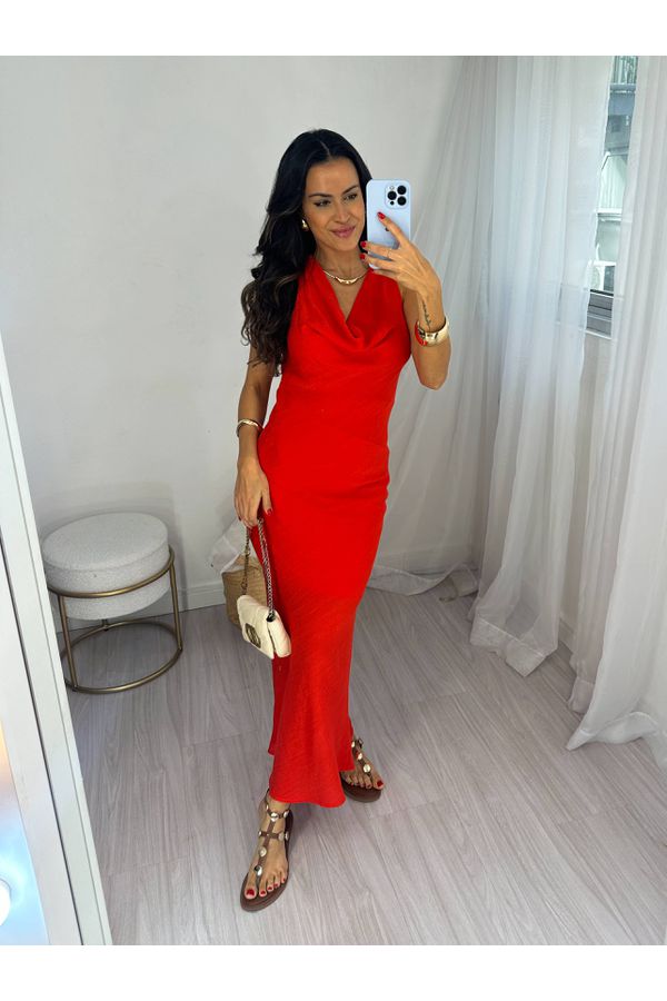 Vestido Midi Vermelho Vilma